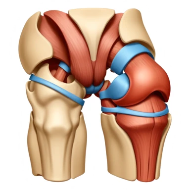 knee muscle anatomy sticker