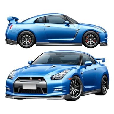 Nissan Skyline GT-R blue and white  sticker