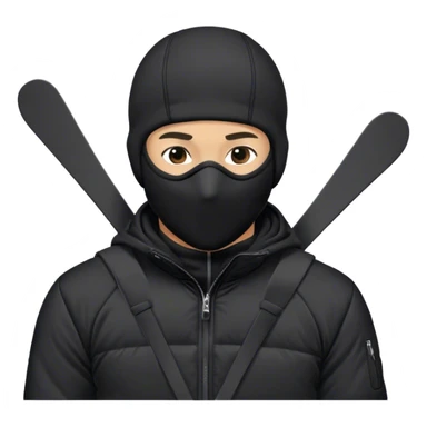 young man with a ski maskk sticker