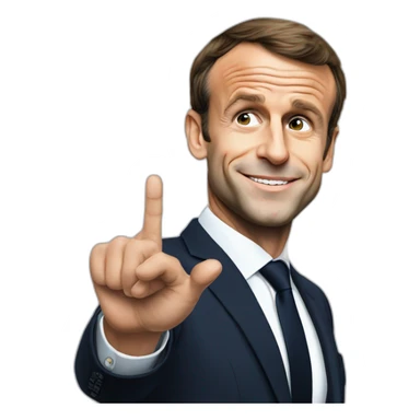 emmanuel macron does the JUL sign sticker