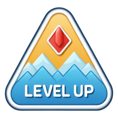 A sticker saying level up with up arrow more a simple soft vibe blue sticker