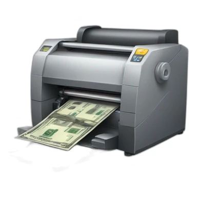 money printing machine sticker