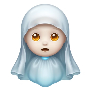 baby ghost face sticker