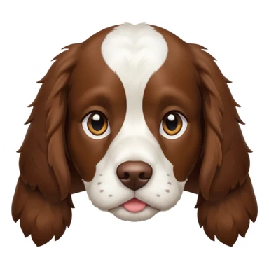White and brown springer spaniel  sticker