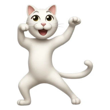 cat dancing with muic sticker