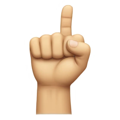a fist facing up with index finger extended sticker