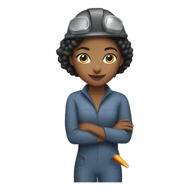 Mixed girl welding sticker