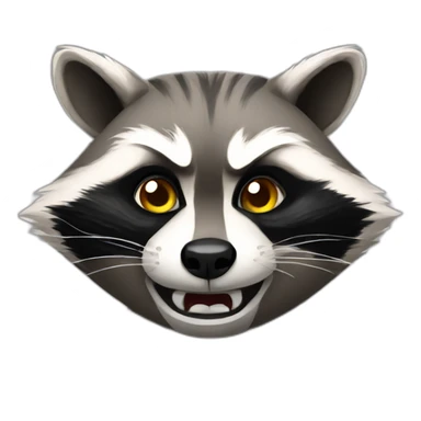 angry raccoon sticker