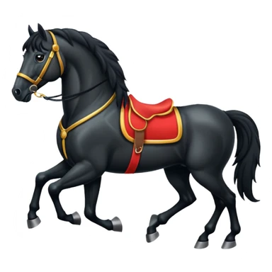 Black Spaniard horse  sticker