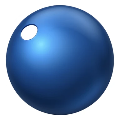 3d dark blue sphere sticker