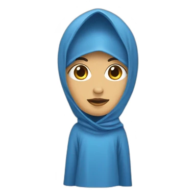 blue burqa sticker