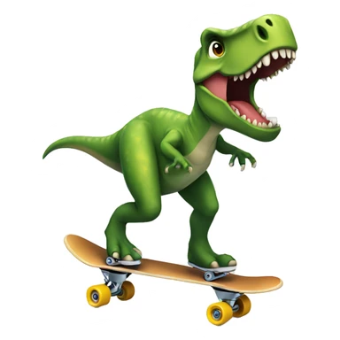 Dinosaur skating sticker