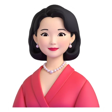 Teresa Teng iconic Asian singer with elegant look, upper body sticker