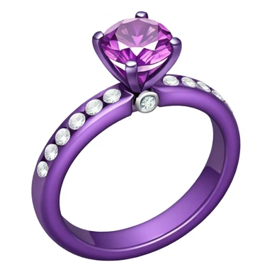 anel de casamento branco e roxo sticker