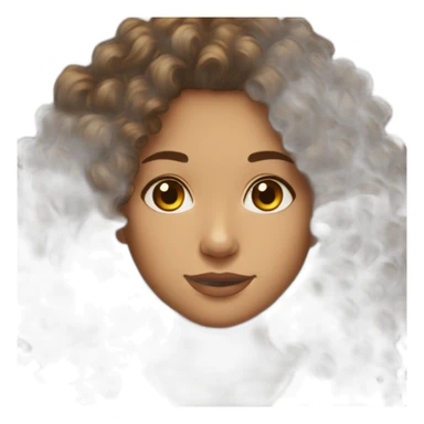 upaet brunette curly hair sticker