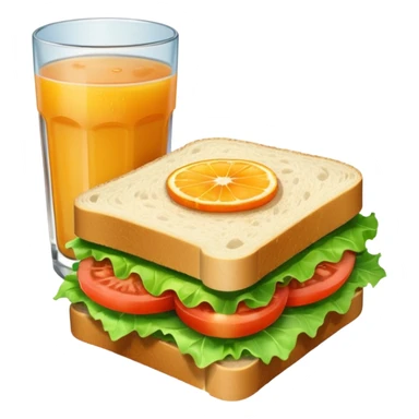 sandwiche and juice sticker