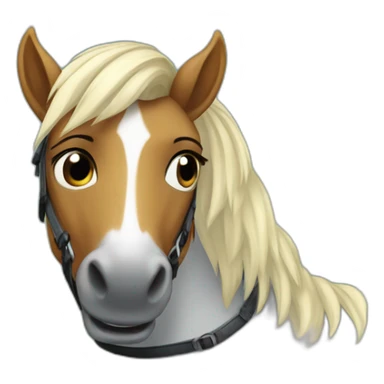 un poney sur chien sticker