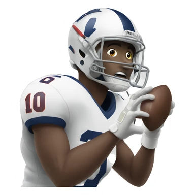 Man catching football with one hand sticker