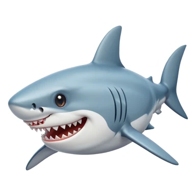 un requin style cartoon sticker