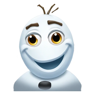 olaf snowman, frozen, sad face sticker