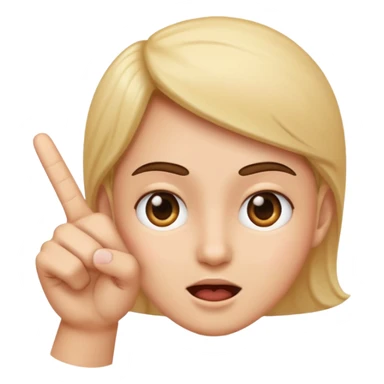 A face flipping off sticker