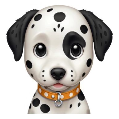 Dalmatian with spotted collar sticker