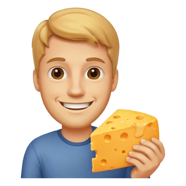 white guy with cheddar cheese sticker
