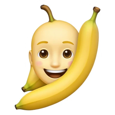 Half face emoji saluting with a banana in his hand  sticker