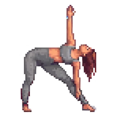 yoga woman in a different pose, simple sticker