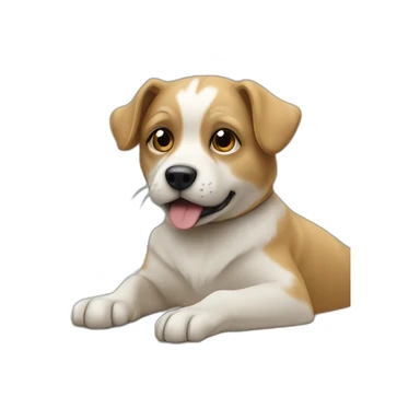 dog on a computer working 9-5 sticker