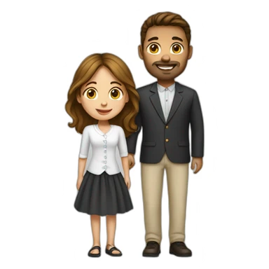 girl with husband sticker
