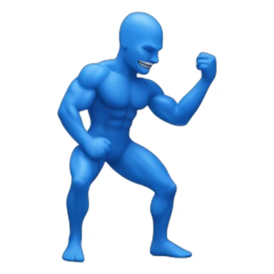 blue man glute shake sticker