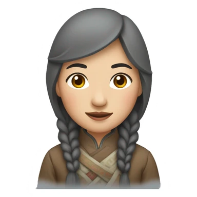 Mongolian woman sticker