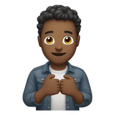 man holding his arms out  sticker