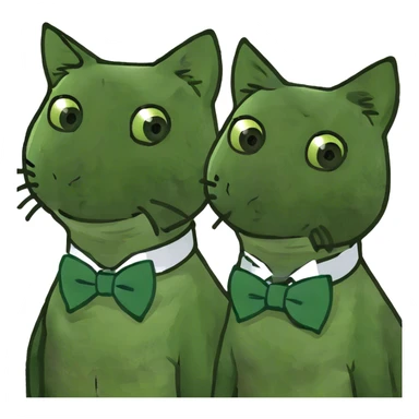 cat and horse  sticker