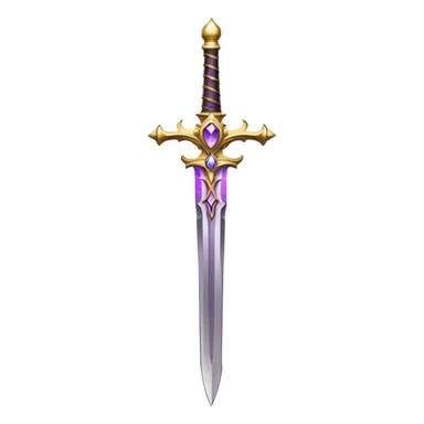 crown, purple aura, sword   sticker