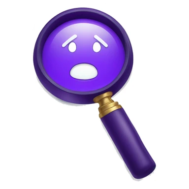 purple magnifying glass sticker