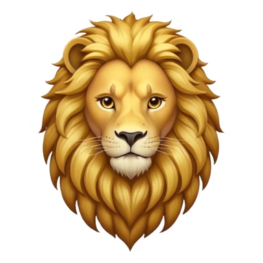 majestic lion with golden mane sticker