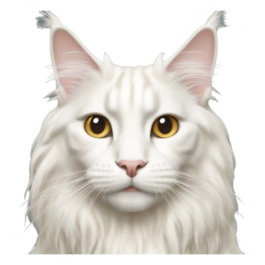 White cream Maine coon  sticker