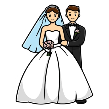 A wedding couple sticker