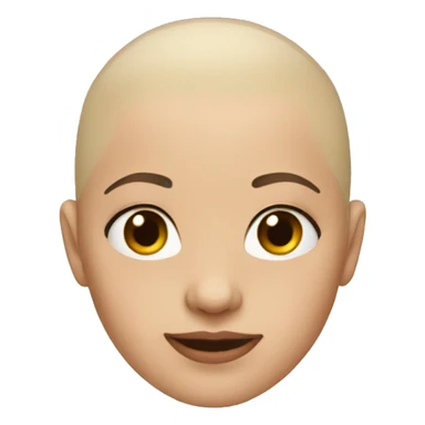 bald girl sticker