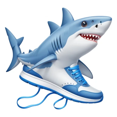 A Shark with sneackers sticker