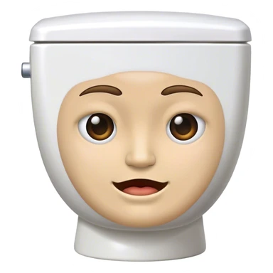 toilet with head on it sticker