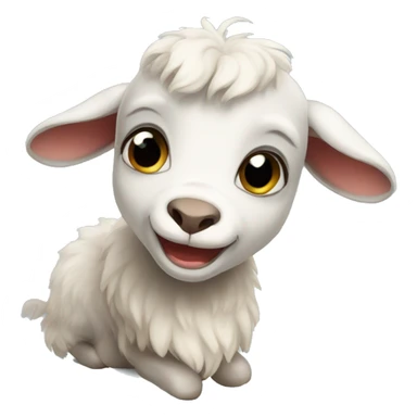 sick baby goat with cough sticker