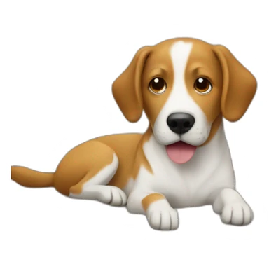 dog on couch sticker