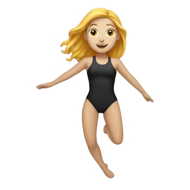 free diving, white girl sticker