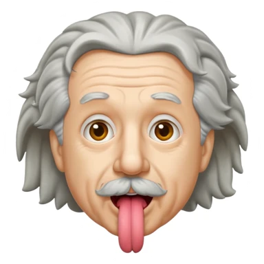 Einstein stick out your tongue sticker