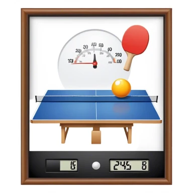 Sick ping Pong pad with thermometer  sticker