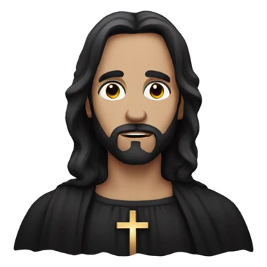 Jesus with goth makeup  sticker