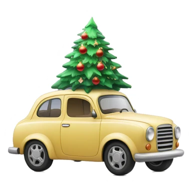 Christmas Car with Christmas Tree  sticker